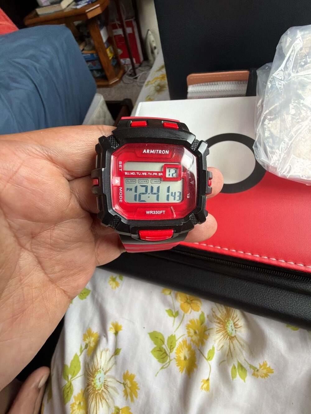 Armitron Pro Sport Digital Watch 40/8244 Red and Black